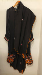 Black Embroidered Linen Co-Ord Set
