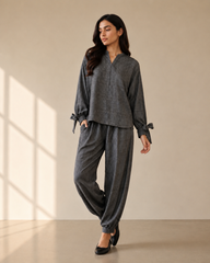 Charcoal Check Co-ord Set