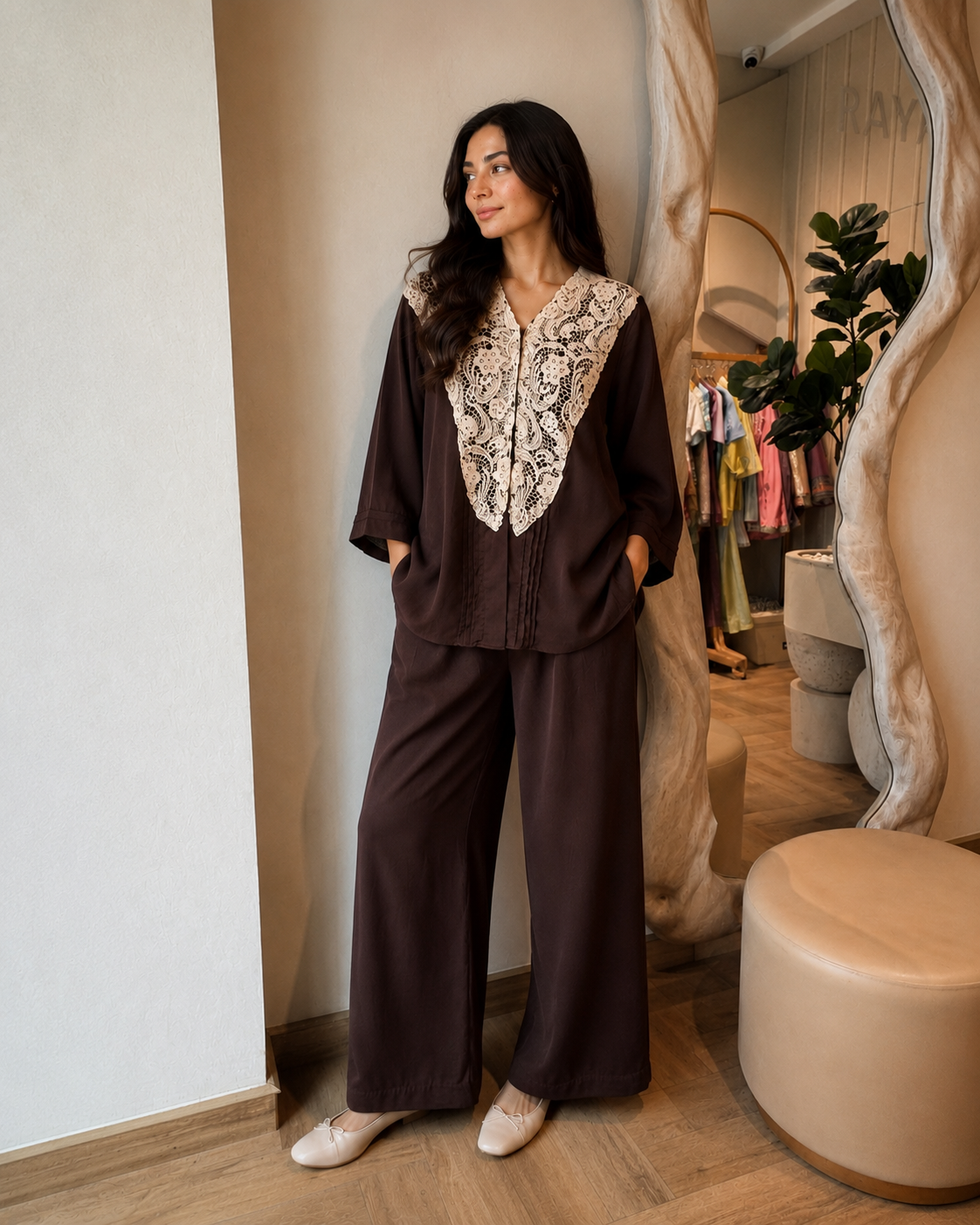 Cocoa Lace Co-Ord