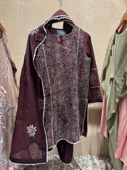 Maroon Embroidered Outfit